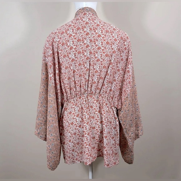 NWT Boho Chic Floral Open Front Kimono - Picture 2 of 3